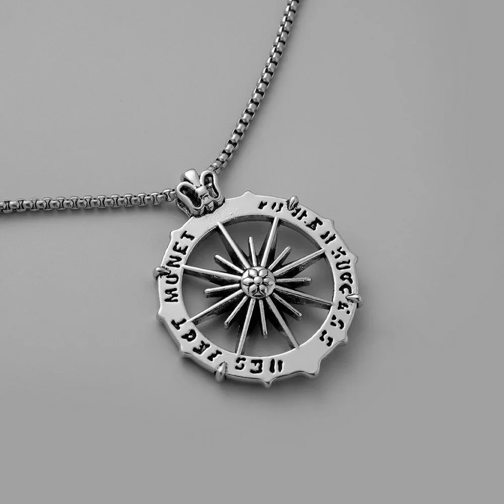 ❤️Fashion Roman clock sun pendant Necklace for women/men, N90201P203